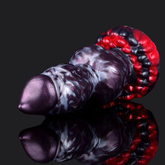 Touto dragon dildo -- Dark Ice colourway -- platinum silicone -- Dragon Dildo®