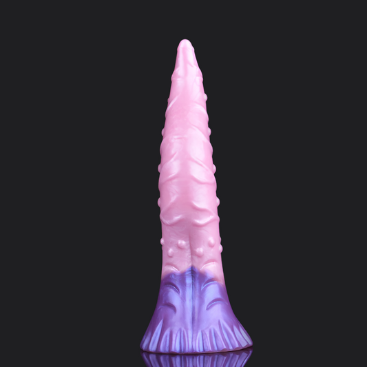 Euryale's Tendrils dildo -- Wraith colourway -- platinum silicone -- Dragon Dildo®