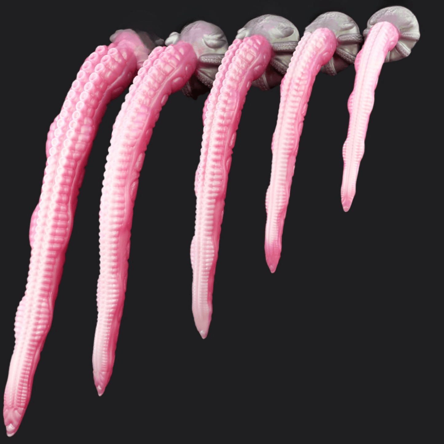 Octopus Elder Tentacle Dildo, largest in collection, featuring curvy design and suction cups for pleasure.