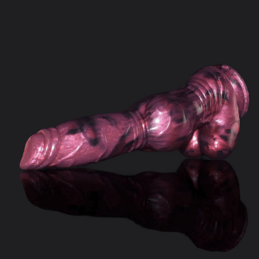 Ringo dildo -- Canine colourway -- platinum silicone -- Dragon Dildo®