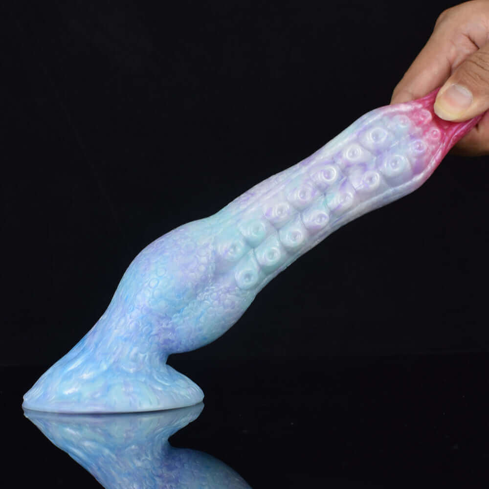 Icy Blue Tentacle Monster Dildo