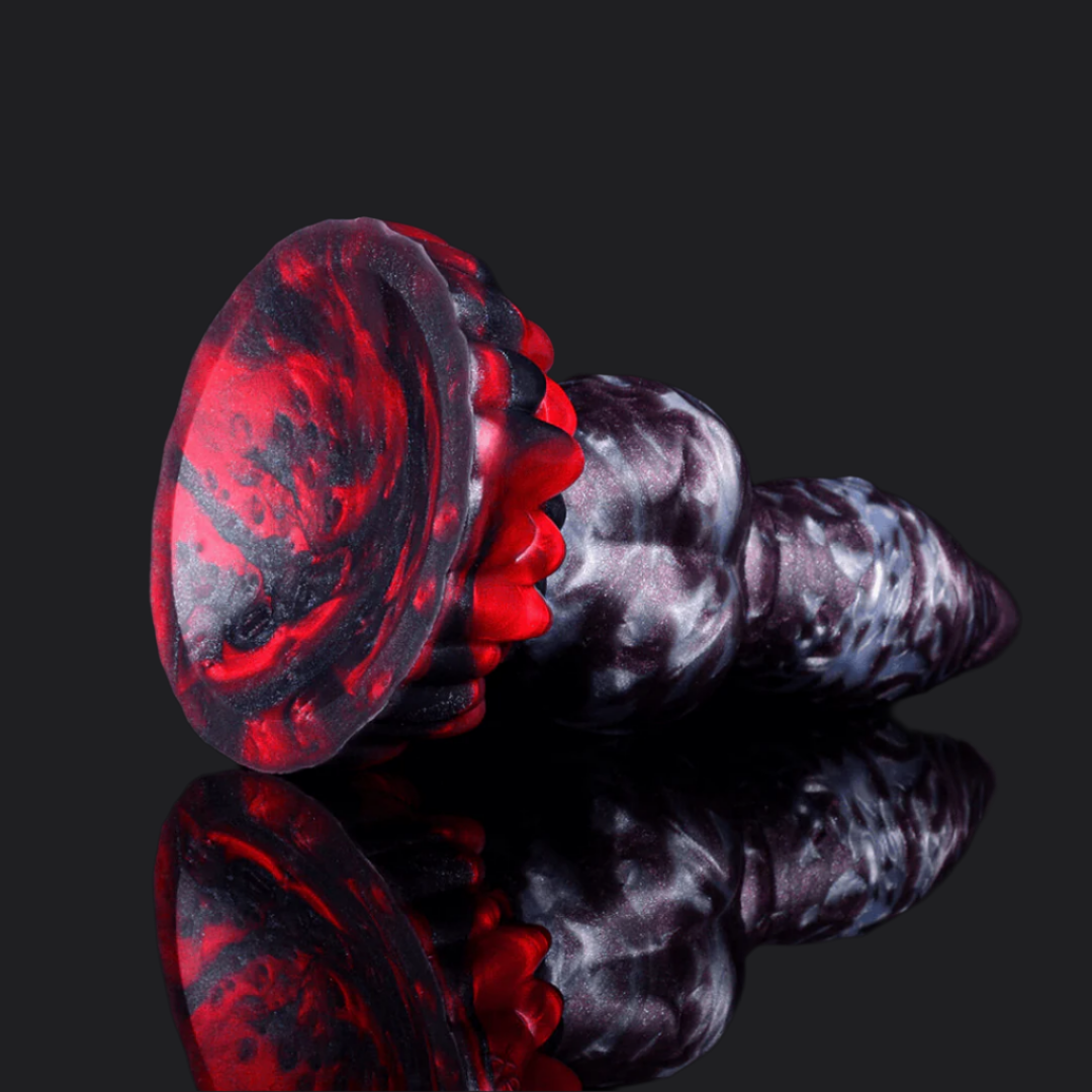 Touto dragon dildo -- Dark Ice colourway -- platinum silicone -- Dragon Dildo®