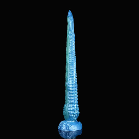 Octopus Elder tentacle dildo biggest -- Deep Blue colourway -- platinum silicone -- Dragon Dildo®