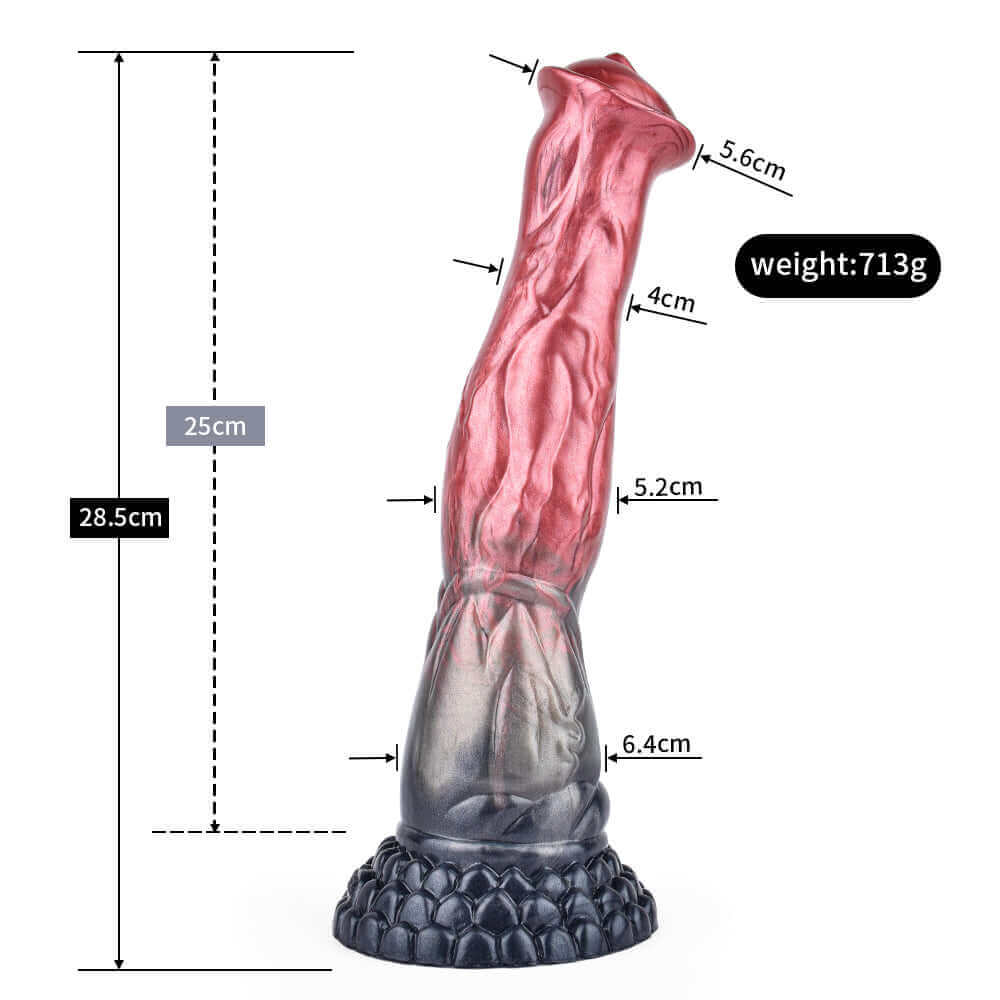Akhal Tekes Horse Dildo - Black Caviar - Dragon Dildo UK