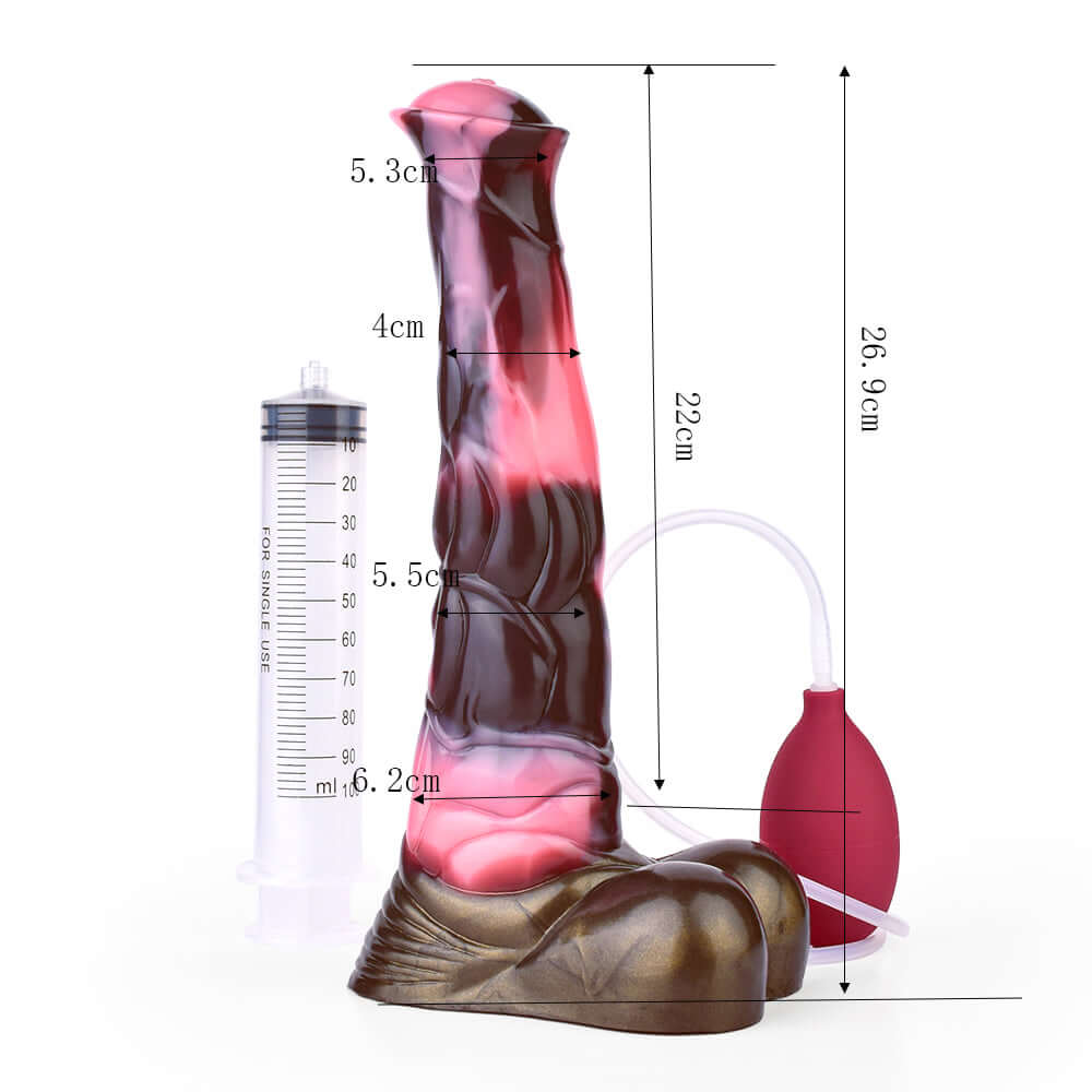 Dragon Dildo® | Horse Dildo - Serena’s Song Ejaculating Colour: Brown & Pink