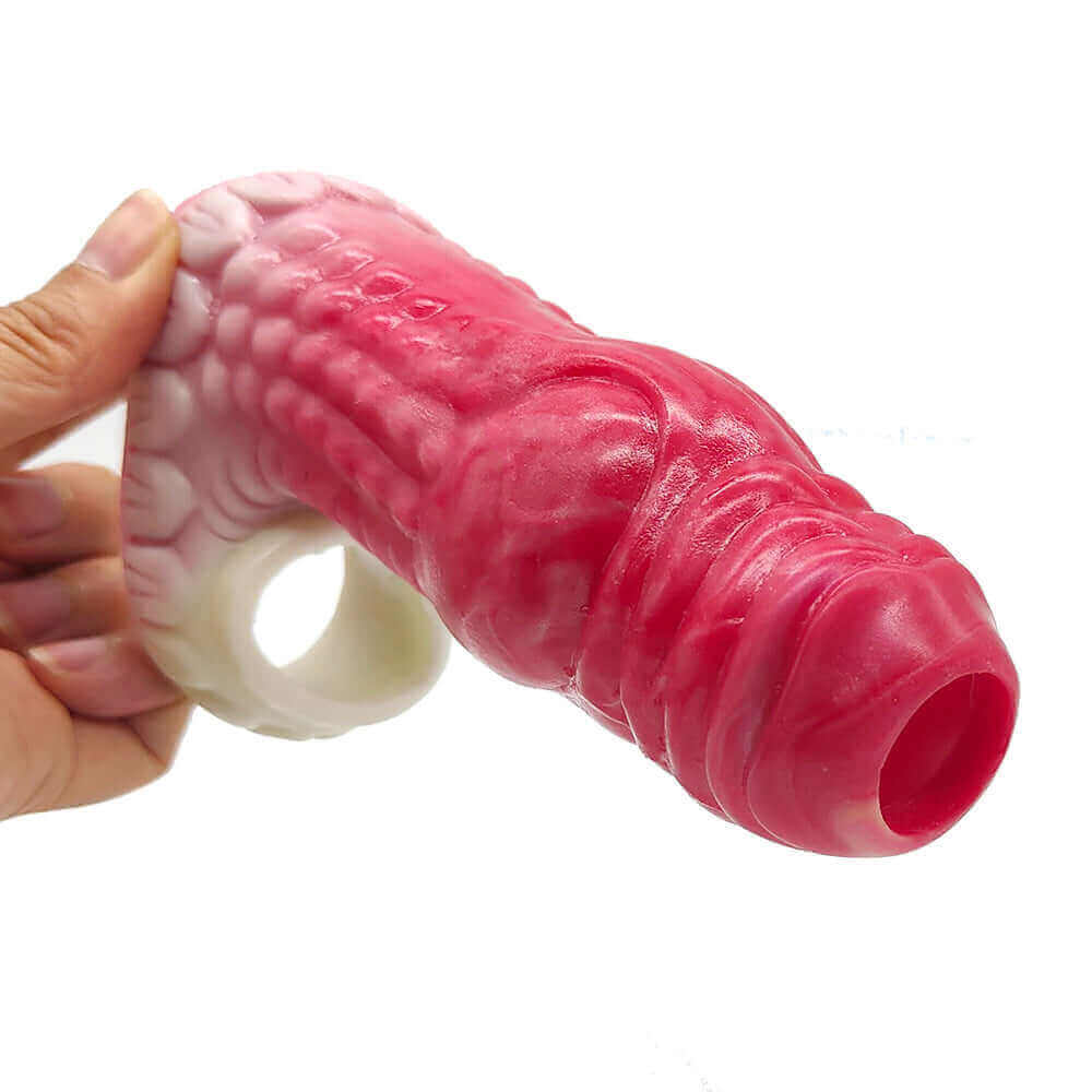 Cum Thru Dragon Slayer Penis Sleeve - Red
