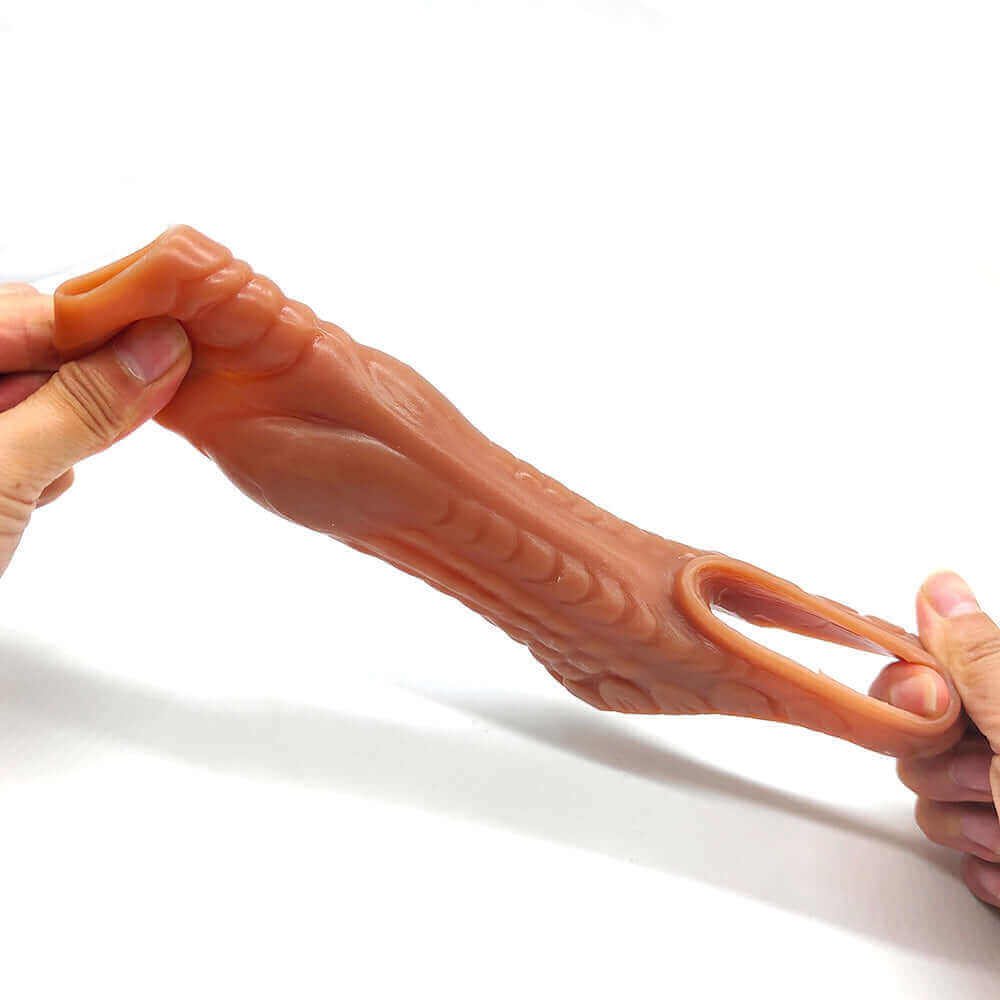 Cum Thru Dragon Slayer Penis Sleeve - Black
