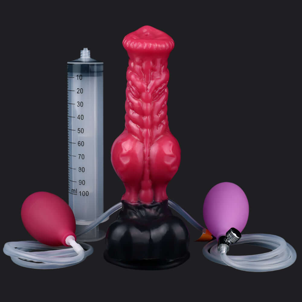 Dragon Dildo® | Ejaculating Inflatable Werewolf Cub Colour: Shadowflame
