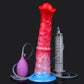 Native ejaculating inflatable Dancer- dildo -- Frostbite colourway -- platinum silicone -- Dragon Dildo®