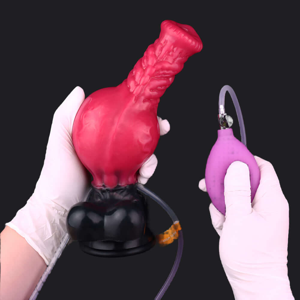 Dragon Dildo® | Ejaculating Inflatable Werewolf Cub Colour: Shadowflame