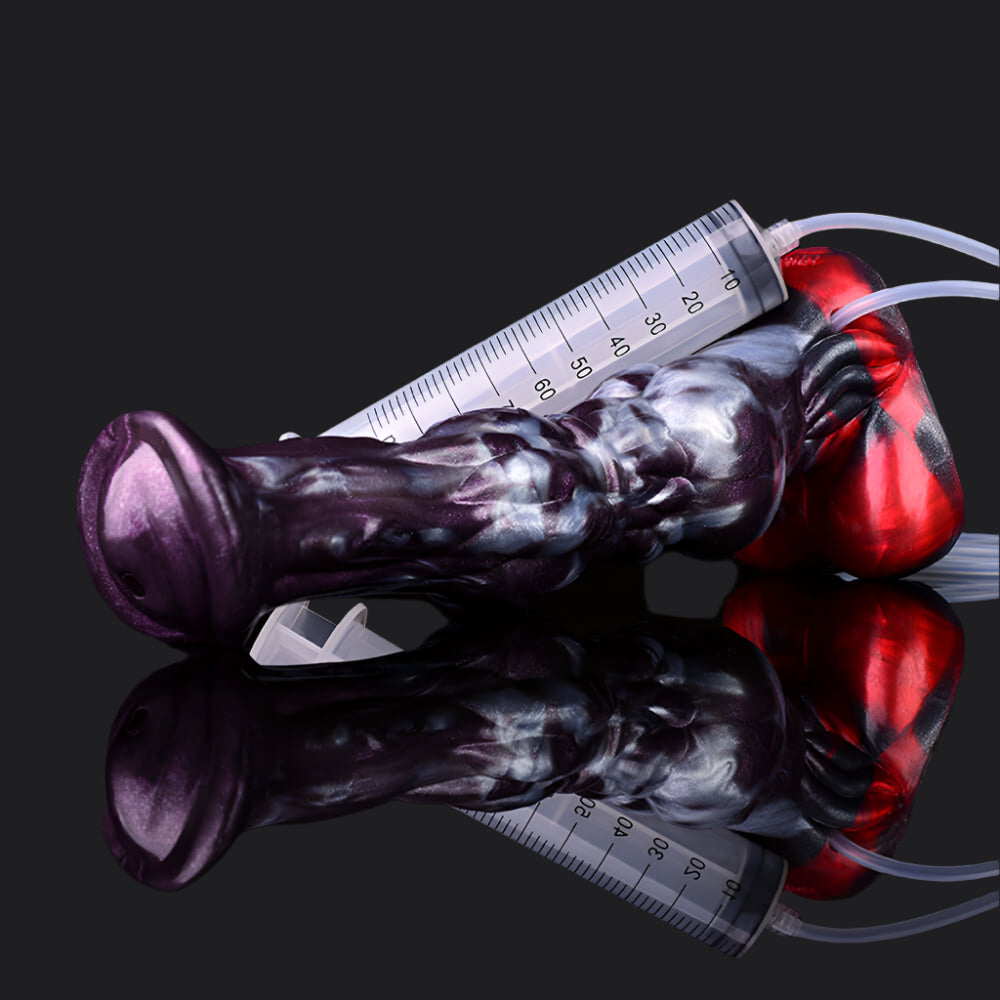 Dark Ice Monster Ejaculating Dildo - Zenyatta - Dragon Dildo UK