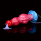 Bunyip ejaculating inflatable dildo small -- Frostbite colourway -- platinum silicone -- Dragon Dildo®