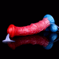Eclipse ejaculating inflatable dildo -- Frostbite colourway -- platinum silicone -- Dragon Dildo®