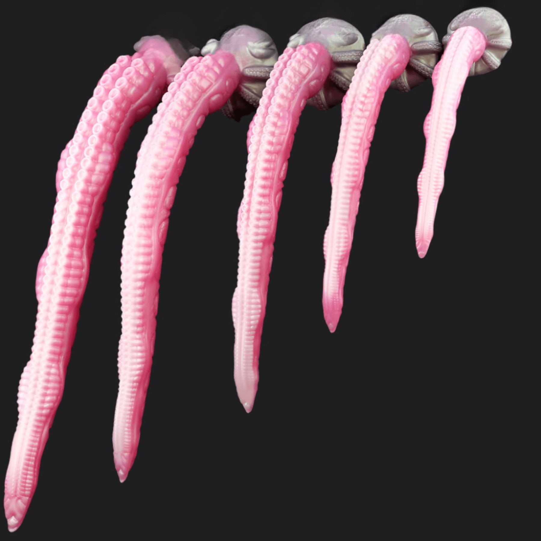 Octopus Elder Tentacle Dildo, largest in collection, featuring curvy design and suction cups for pleasure.