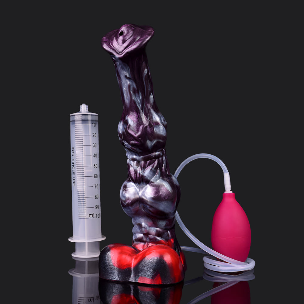 Dark Ice Monster Ejaculating Dildo - Zenyatta - Dragon Dildo UK