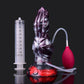 Barbegazi ejaculating dildo -- Dark Ice Monster colourway -- platinum silicone -- Dragon Dildo®