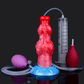 Bunyip ejaculating inflatable dildo small -- Frostbite colourway -- platinum silicone -- Dragon Dildo®