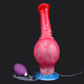 Native ejaculating inflatable Dancer- dildo -- Frostbite colourway -- platinum silicone -- Dragon Dildo®