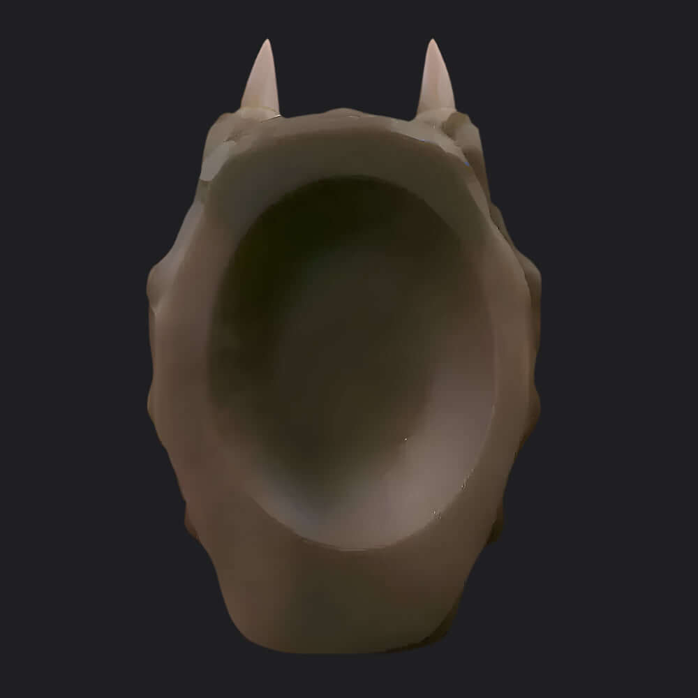 Ao oni tongue dildo -- Hellmaw colourway -- platinum silicone -- Dragon Dildo®