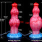 Bunyip ejaculating inflatable dildo medium -- Frostbite colourway -- platinum silicone -- Dragon Dildo®
