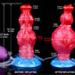Bunyip ejaculating inflatable dildo small -- Frostbite colourway -- platinum silicone -- Dragon Dildo®