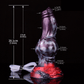 Barbegazi ejaculating dildo -- Dark Ice Monster colourway -- platinum silicone -- Dragon Dildo®