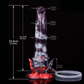 Abada ejaculating dildo -- Dark Ice Monster colourway -- platinum silicone -- Dragon Dildo®