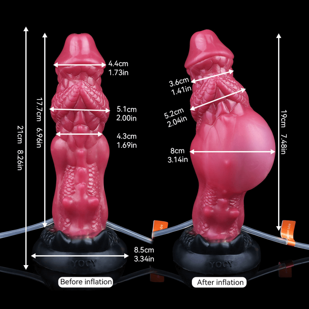 Dragon Dildo® | Maleficent - Ejaculating Inflatable Dildo Colour: Shadowflame