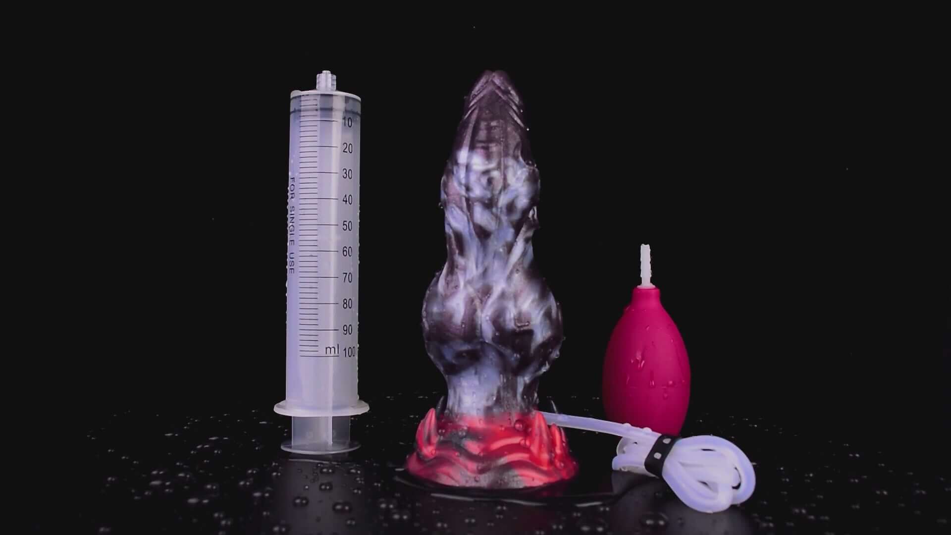 Dragon Dildo® | Dark Ice Monster Ejaculating Dildo - Manticore Colour: Dark Ice Monster