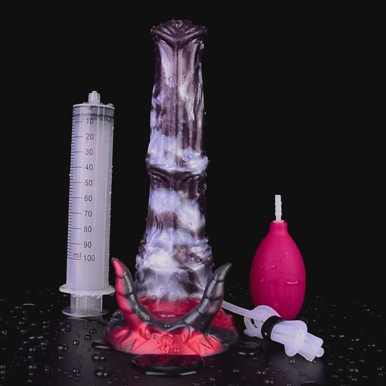 Dragon Dildo® | Dark Ice Monster Ejaculating Dildo - Abada Colour: Dark Ice Monster