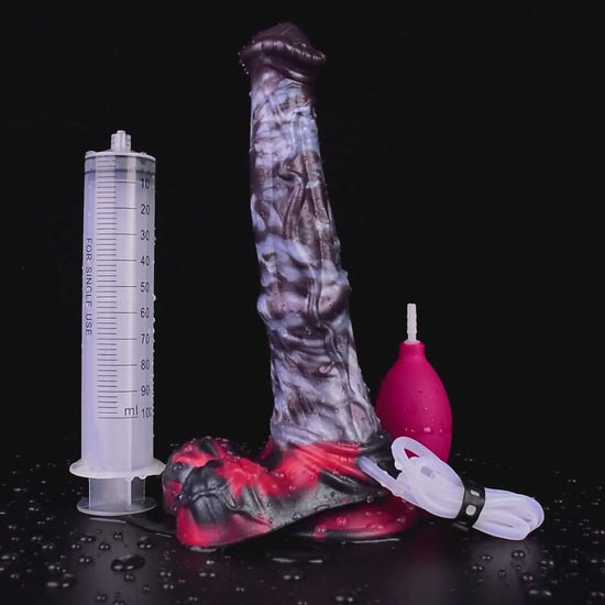 Dragon Dildo® | Dark Ice Monster Ejaculating Dildo - Hrímfaxi Colour: Dark Ice Monster
