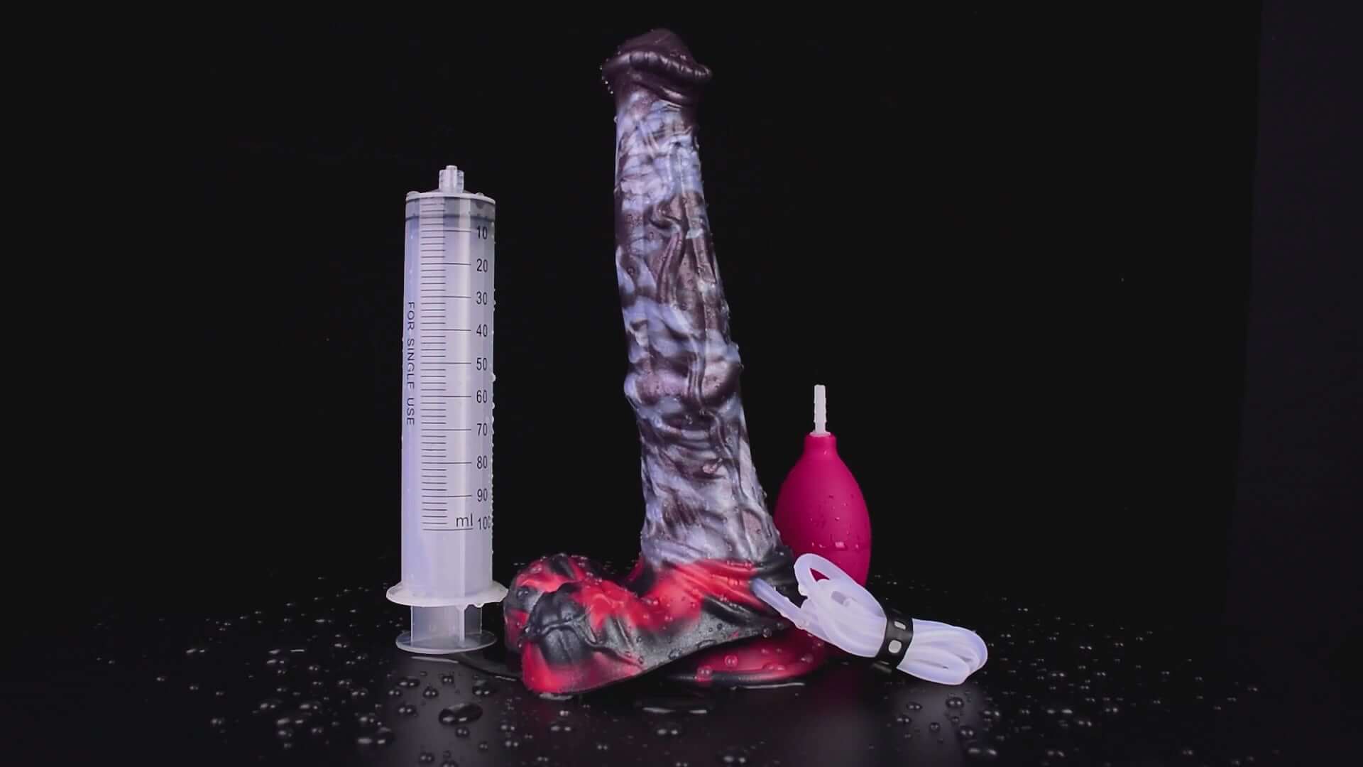 Dragon Dildo® | Dark Ice Monster Ejaculating Dildo - Hrímfaxi Colour: Dark Ice Monster
