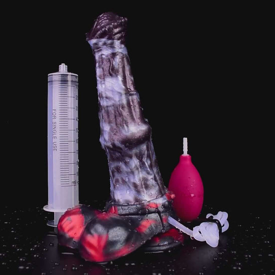 Dragon Dildo® | Dark Ice Monster Ejaculating Dildo - Nykur Colour: Dark Ice Monster