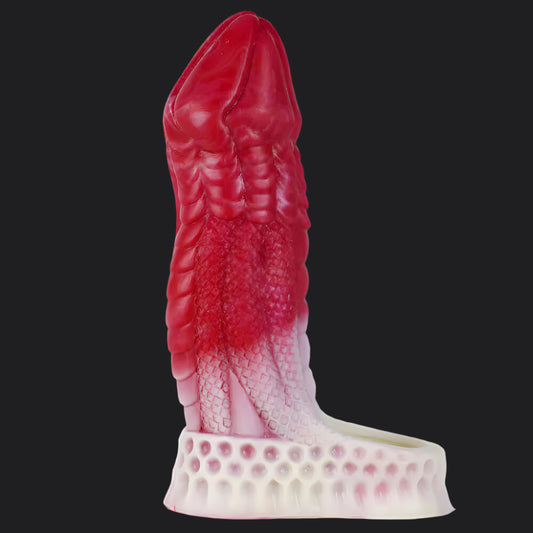 Io Dragon Penis Extender Sleeve - Red - Dragon Dildo UK