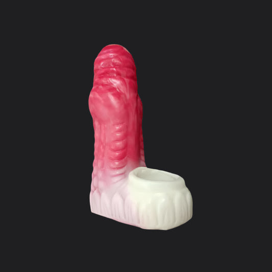 Erek-Hus Dragon Cum Thru Penis Sleeve - Red - Dragon Dildo UK