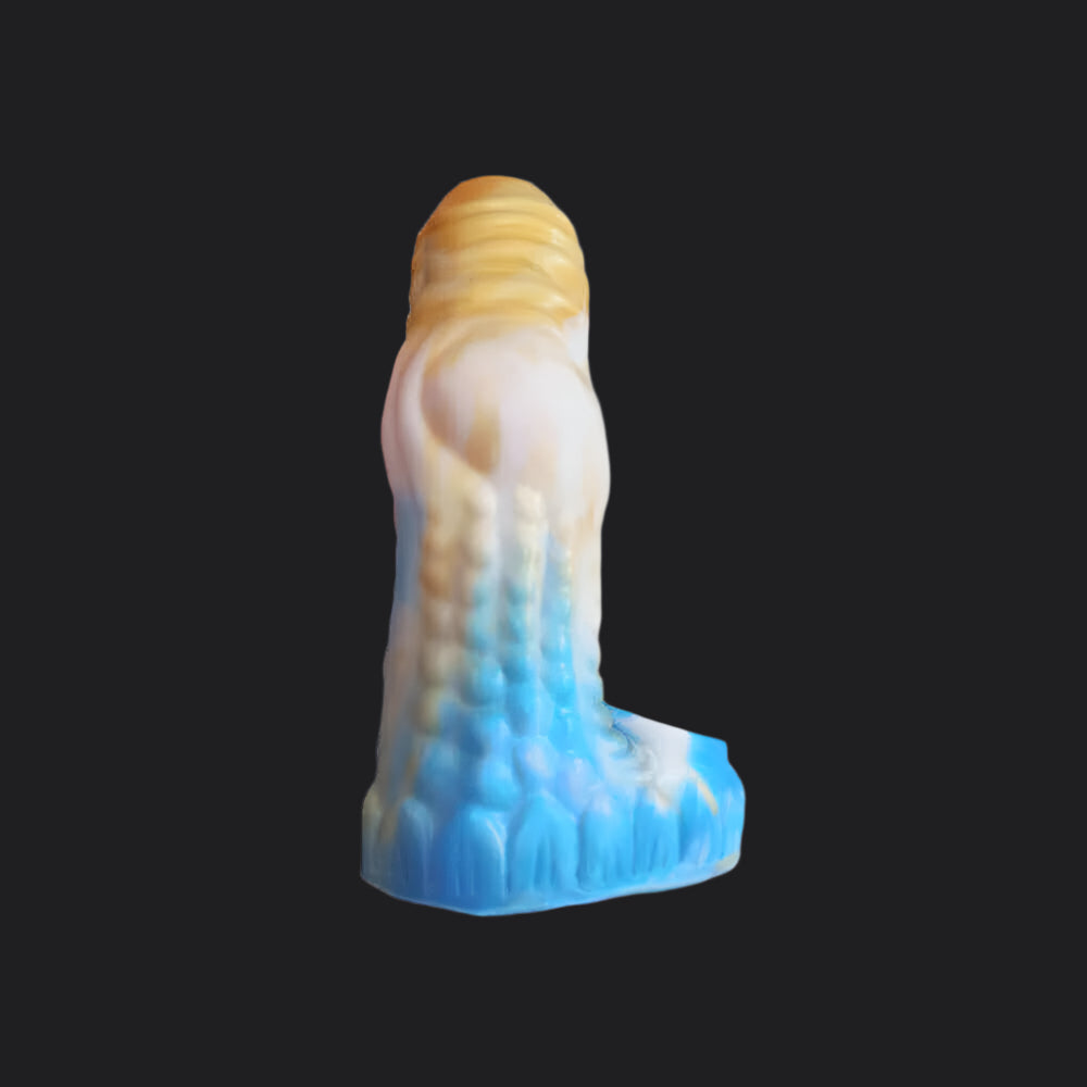 Erek-Hus Dragon Cum Thru Penis Sleeve - Yellow & Blue - Dragon Dildo UK