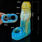 Cum Thru Dragon Slayer Penis Sleeve - Yellow & Blue
