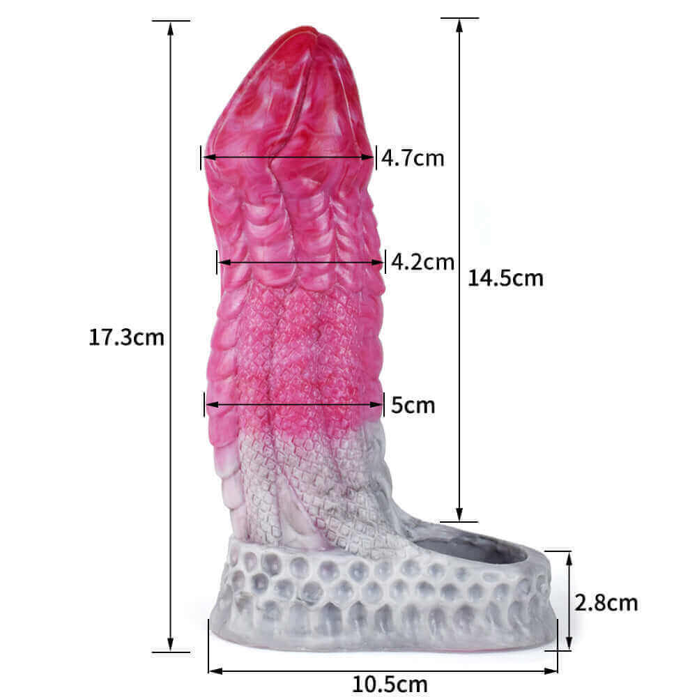 Io Dragon Penis Extender Sleeve - Black - Dragon Dildo UK